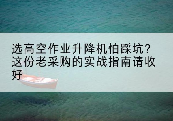 红寺堡高空作业升降机厂家推荐-选高空作业升降机怕踩坑？这份老采购的实战指南请收好